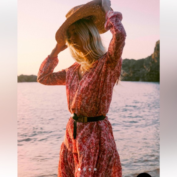 Billabong Storm Rider Floral Boho Midi Dress - Picture 1 of 7